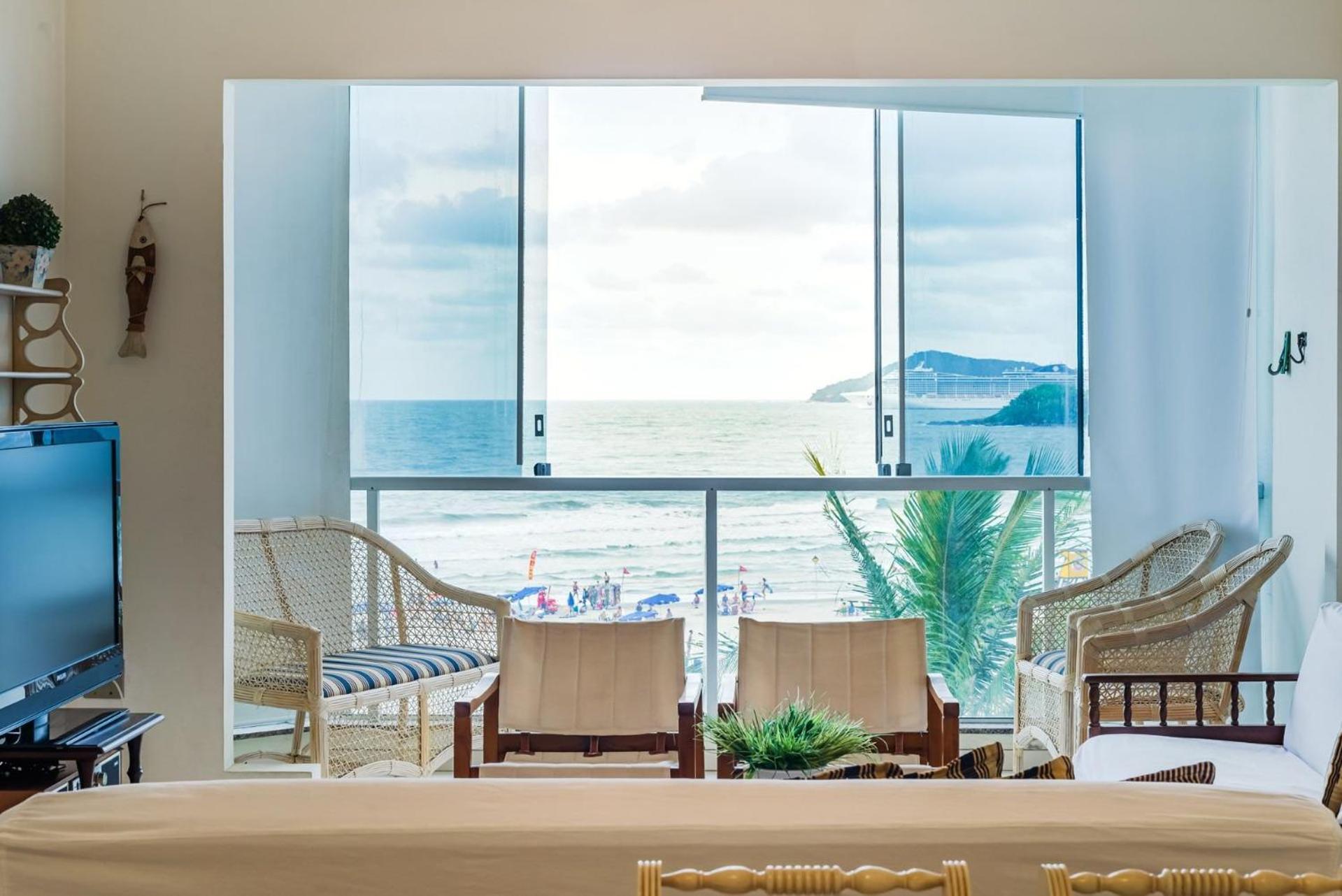 Apto pé na areia com linda vista frente mar CEL403 Balneario Camboriu Exterior foto
